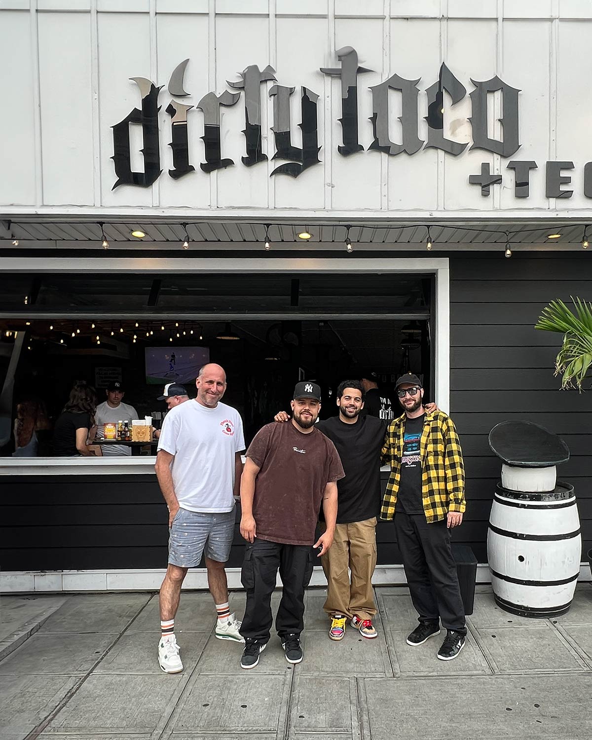 Jason Belsky, Spanish Mike, Paul Rodriguez, Jason Kinzel at Dirty Taco